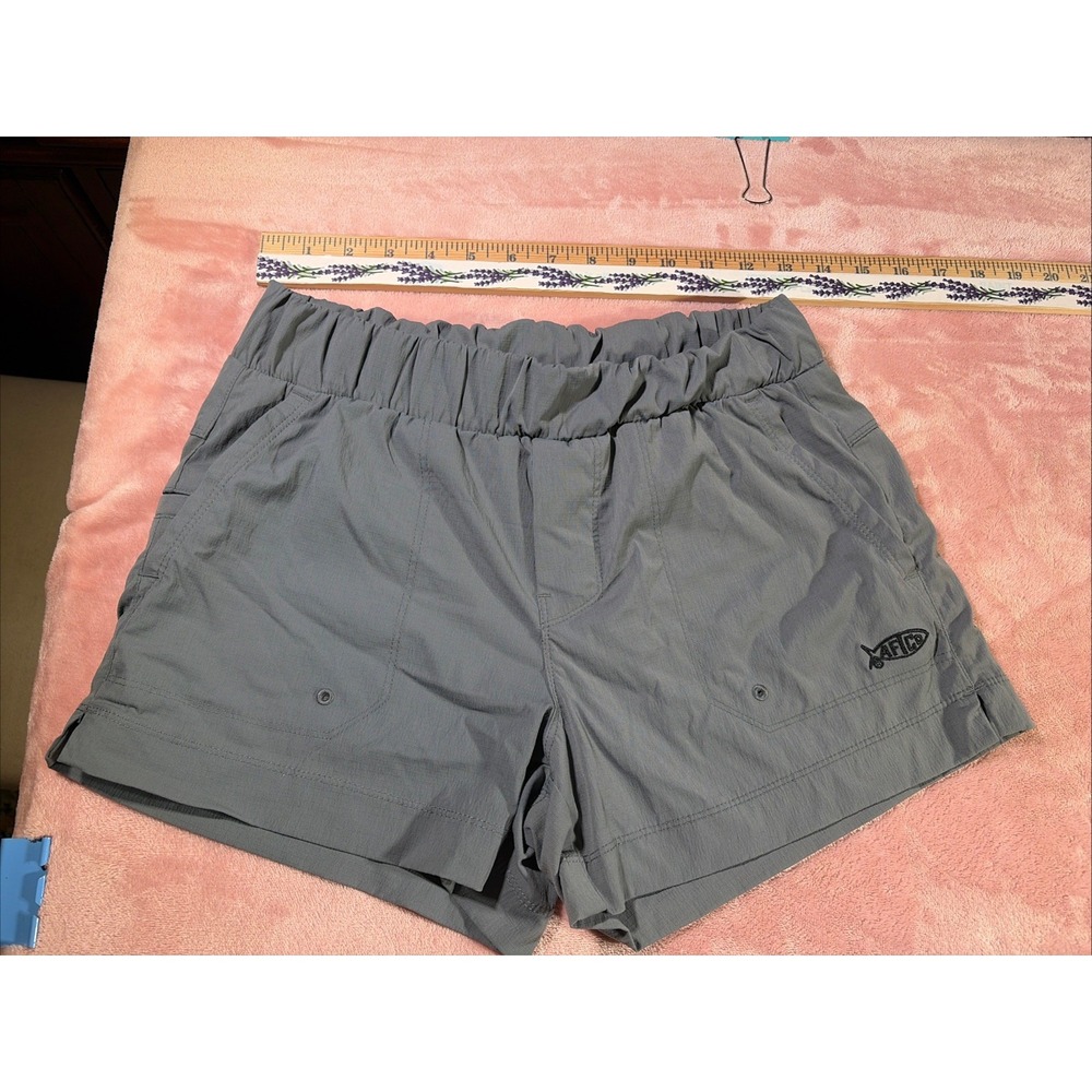 AFTCO fishing Field Shorts Women XS Charcoal Gray Utility Boating.
